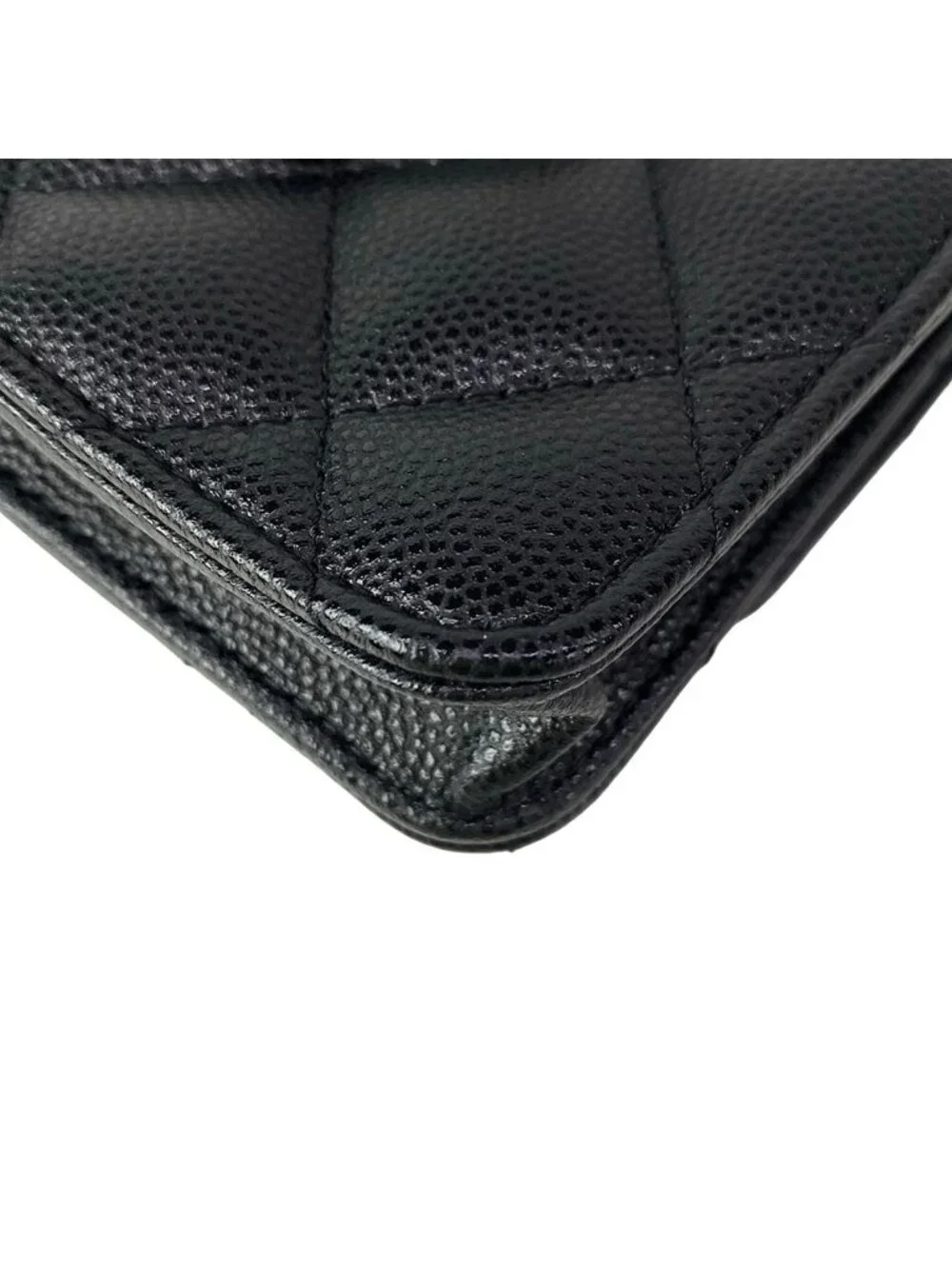 Chanel Waist Pouch Quilted Black Mini Bag Chain Belt Matt Togo